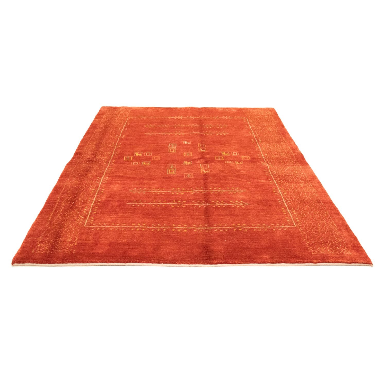 Gabbeh-tæppe - Persisk - 228 x 165 cm - rød