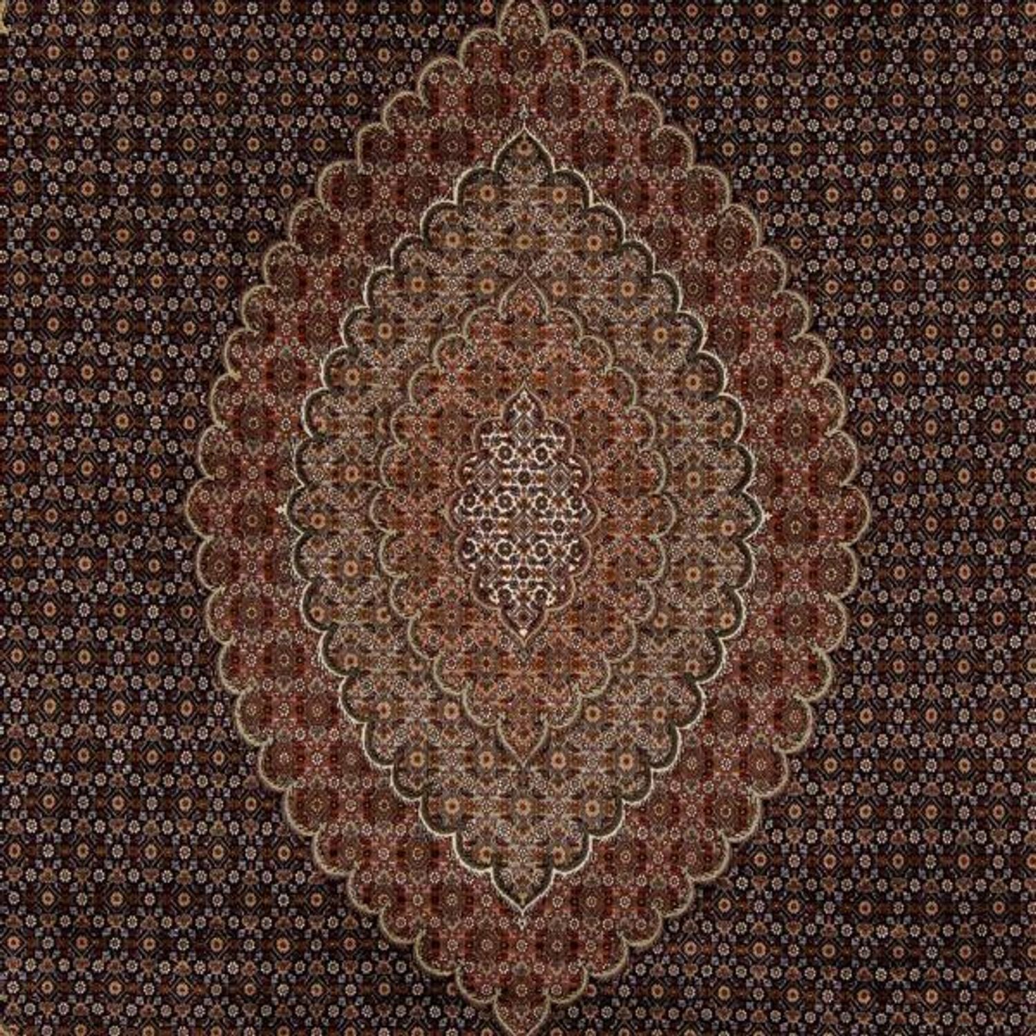 Persisk tæppe - Tabriz - 346 x 252 cm - brun