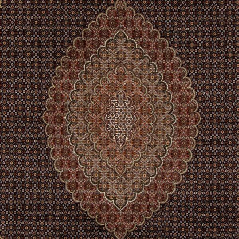 Persisk tæppe - Tabriz - 346 x 252 cm - brun