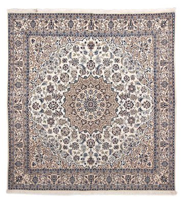 Persisk tæppe - Nain - Royal firkantet  - 210 x 202 cm - beige