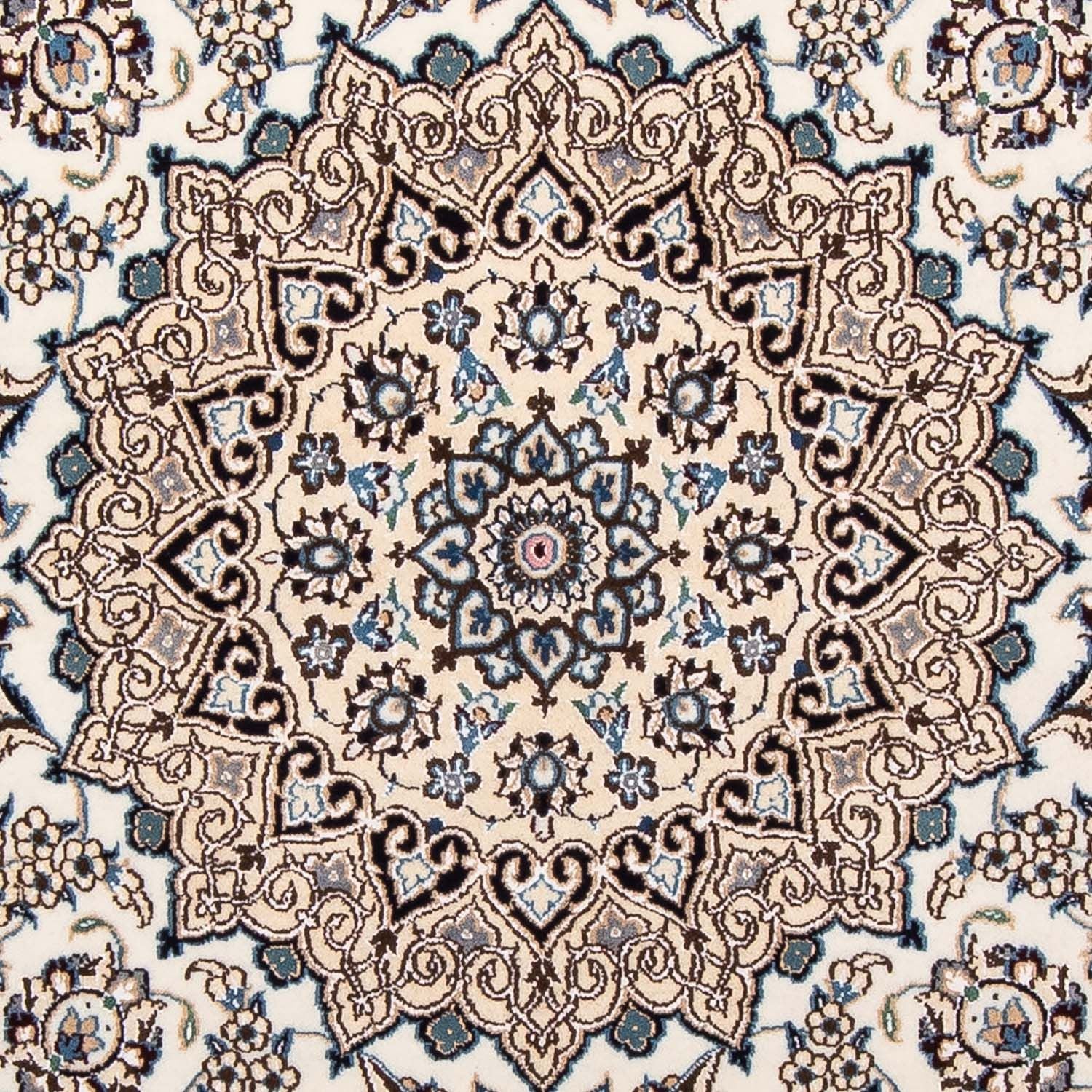 Persisk tæppe - Nain - Royal firkantet  - 210 x 202 cm - beige