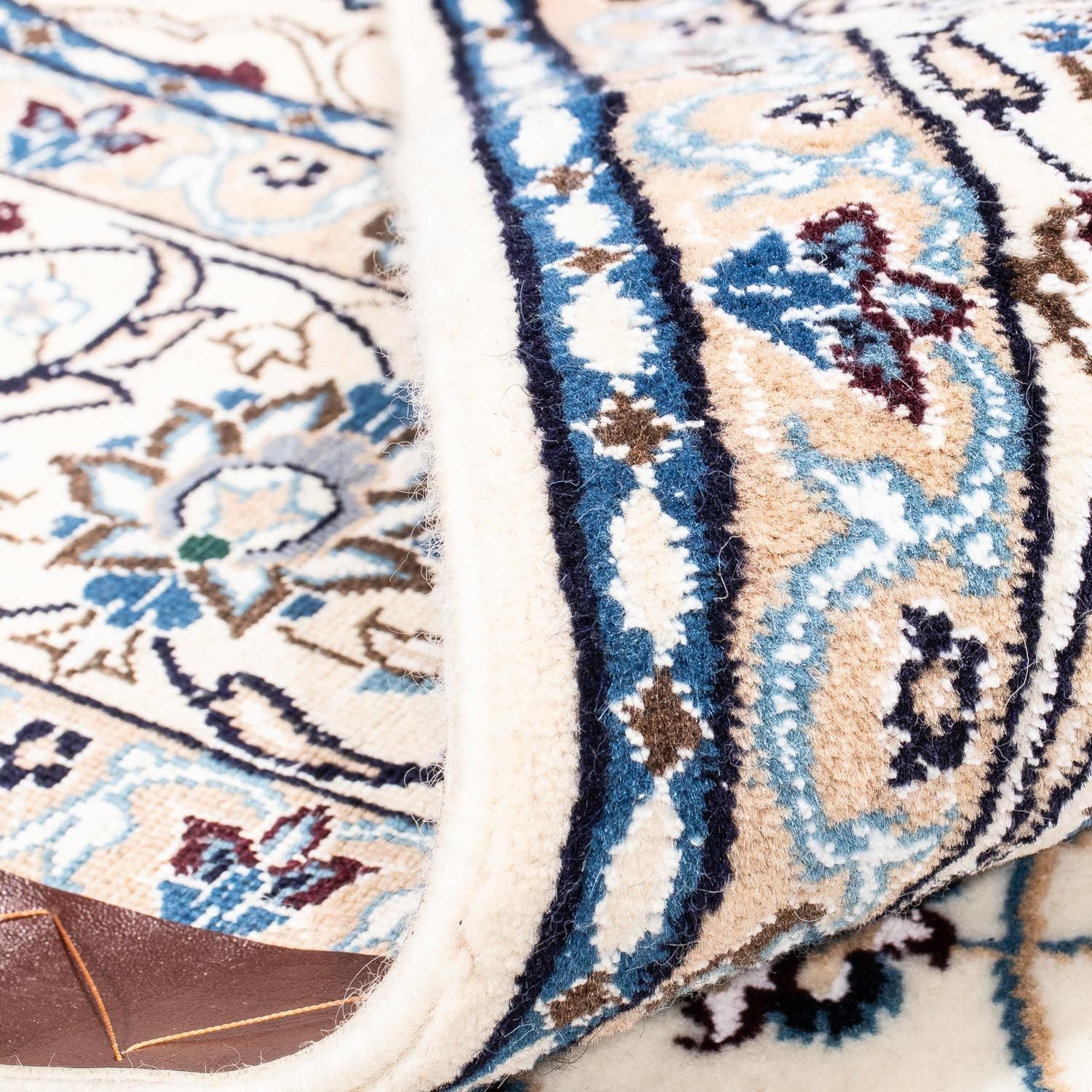 Persisk tæppe - Nain - Royal firkantet  - 210 x 202 cm - beige