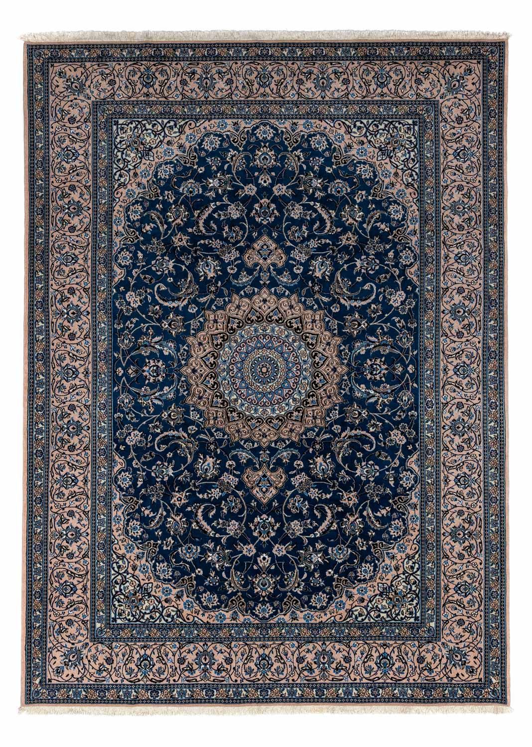 Persisk tæppe - Nain - Royal - 348 x 245 cm - mørkeblå