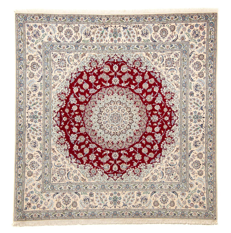 Persisk tæppe - Nain - Premium firkantet  - 205 x 202 cm - beige