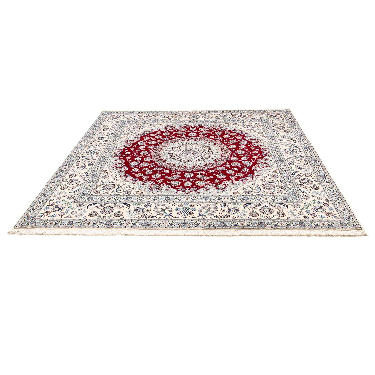 Persisk tæppe - Nain - Premium firkantet  - 205 x 202 cm - beige