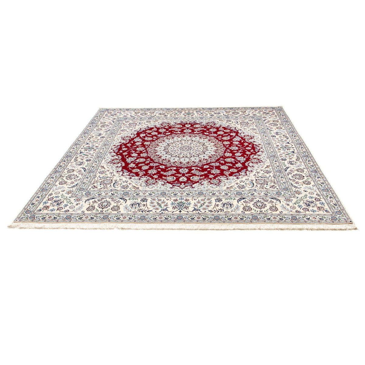 Persisk tæppe - Nain - Premium firkantet  - 205 x 202 cm - beige