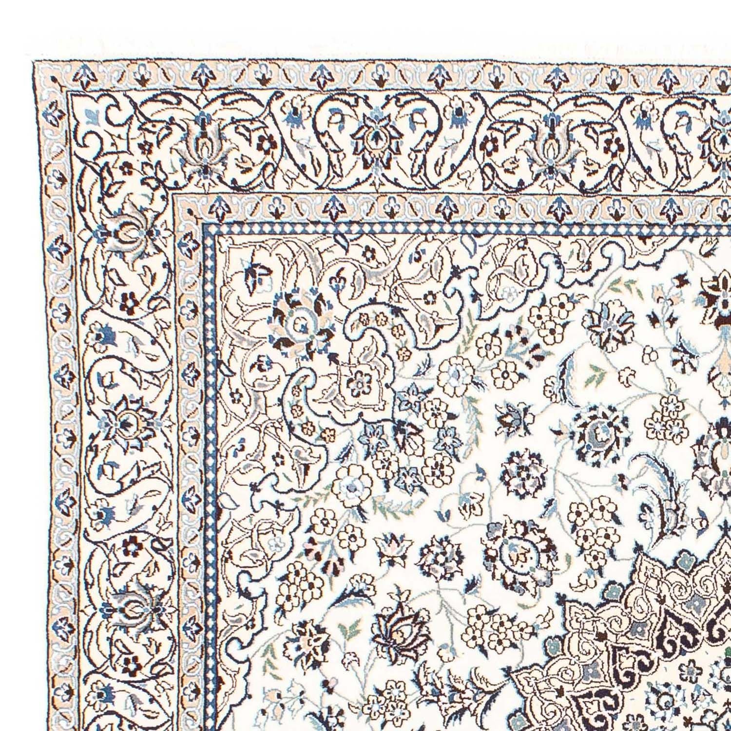 Persisk tæppe - Nain - Royal firkantet  - 205 x 198 cm - beige