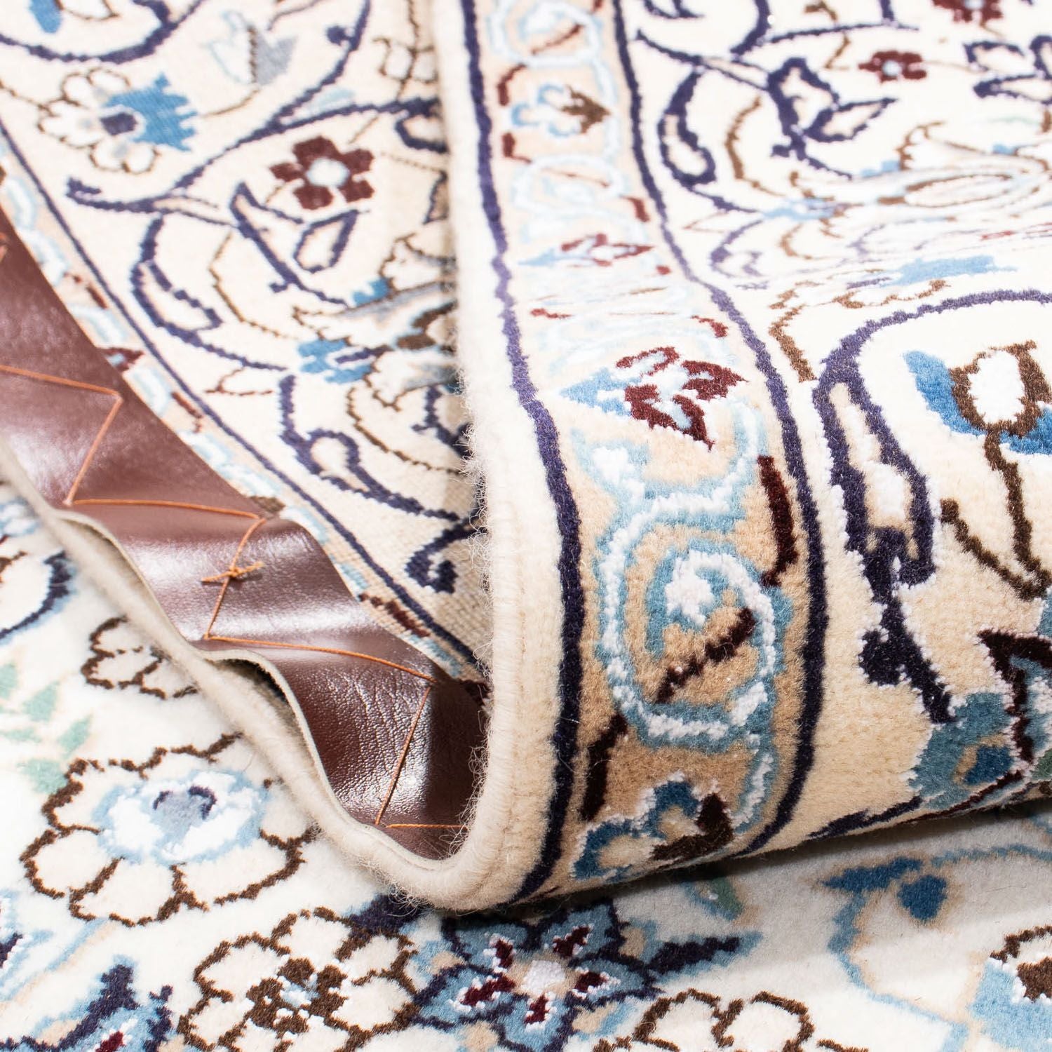 Persisk tæppe - Nain - Royal firkantet  - 205 x 198 cm - beige
