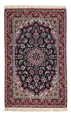 Persisk tæppe - Isfahan - Premium - 107 x 69 cm - mørkerød