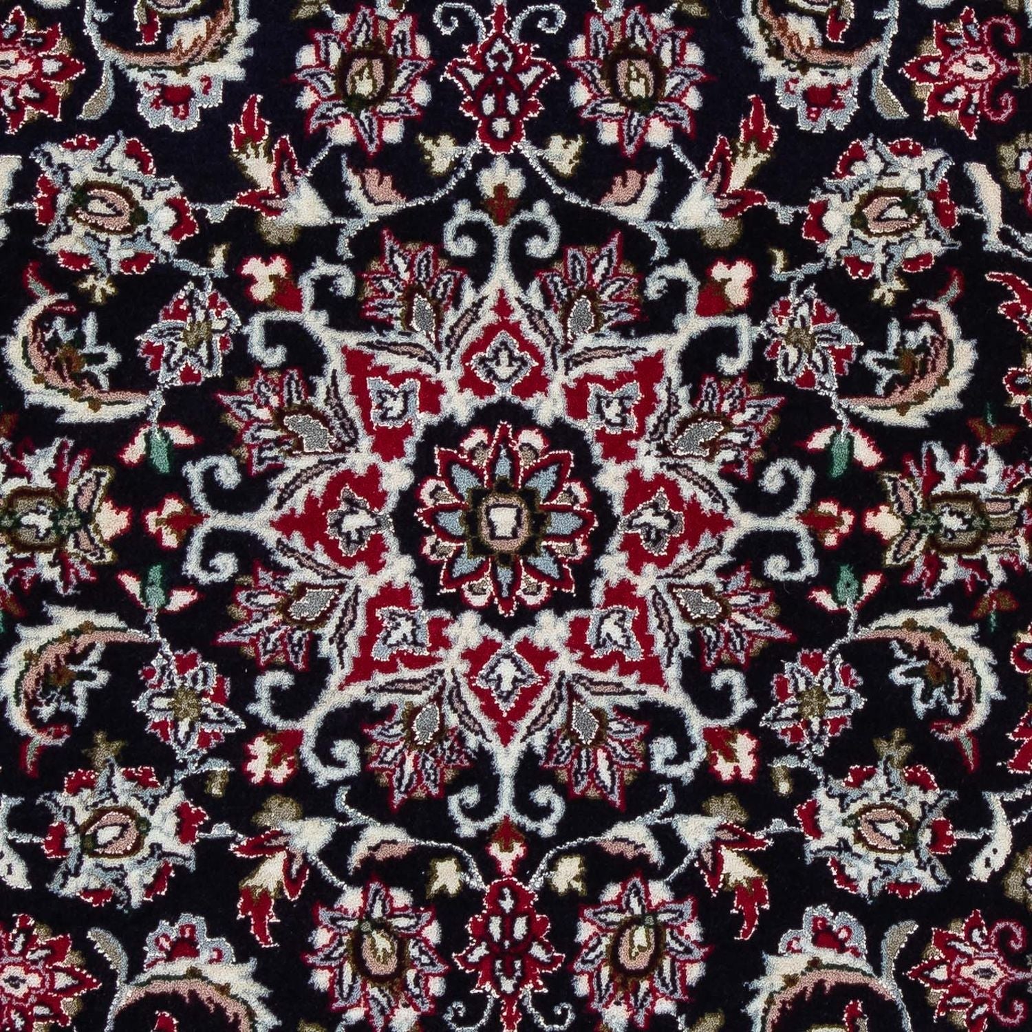 Persisk tæppe - Isfahan - Premium - 107 x 69 cm - mørkerød