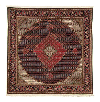 Persisk tæppe - Tabriz firkantet  - 203 x 202 cm - mørkeblå