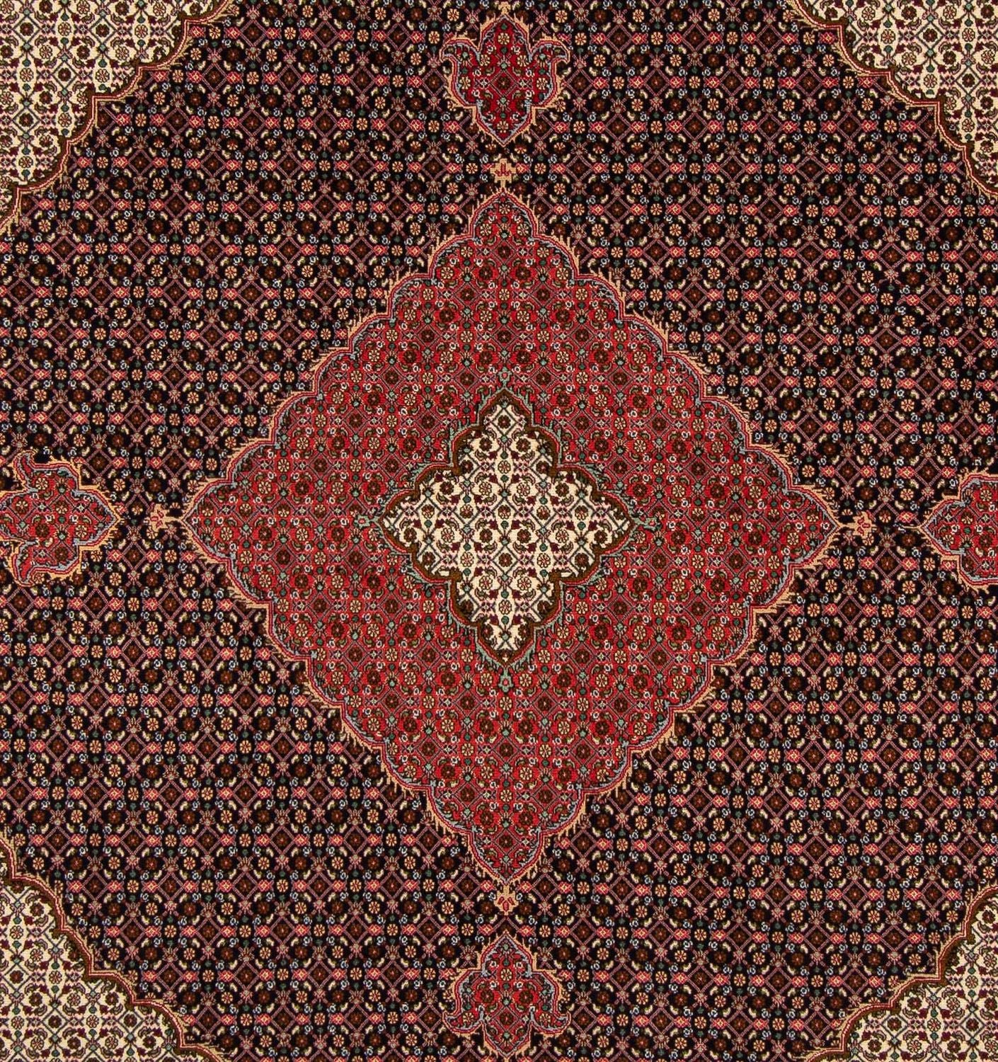 Persisk tæppe - Tabriz firkantet  - 203 x 202 cm - mørkeblå