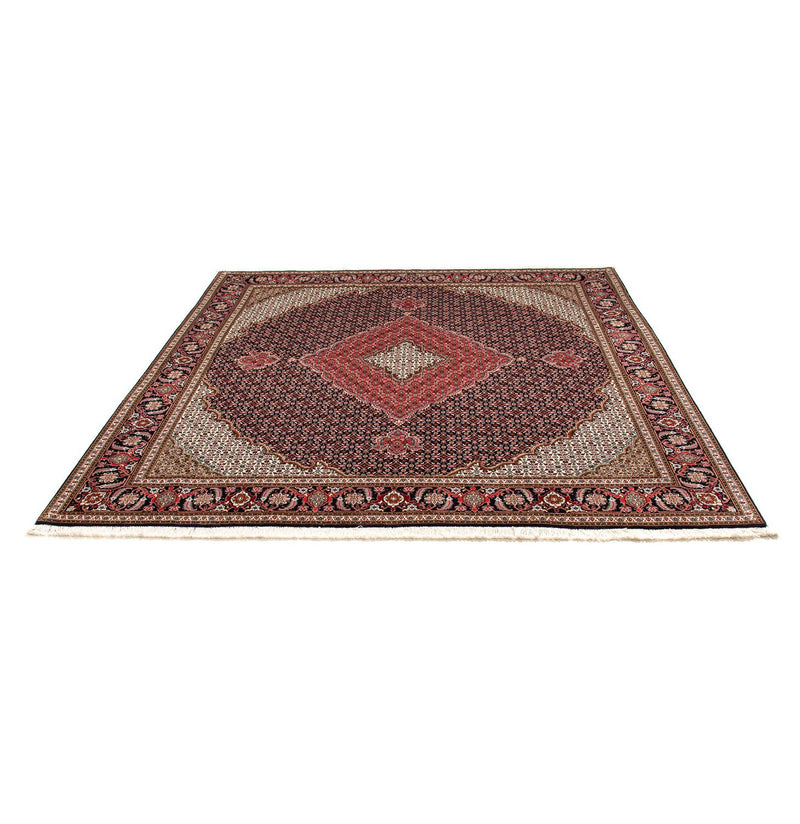 Persisk tæppe - Tabriz firkantet  - 203 x 202 cm - mørkeblå