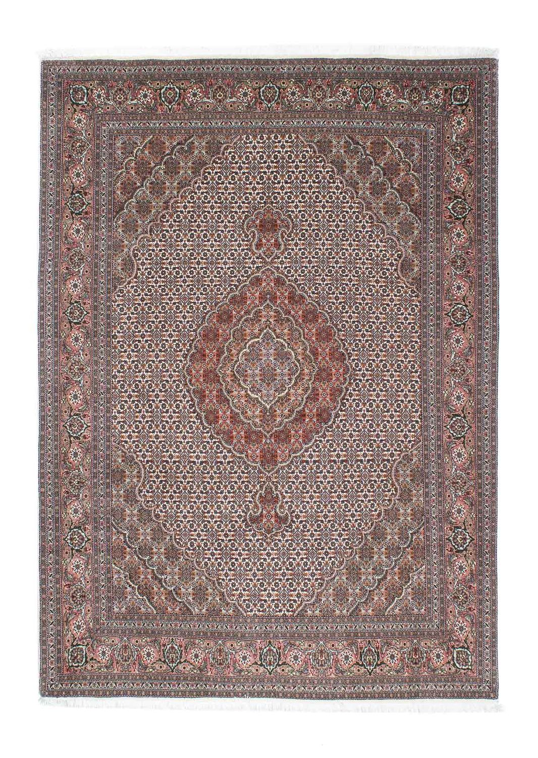 Persisk tæppe - Tabriz - 212 x 153 cm - lys brun