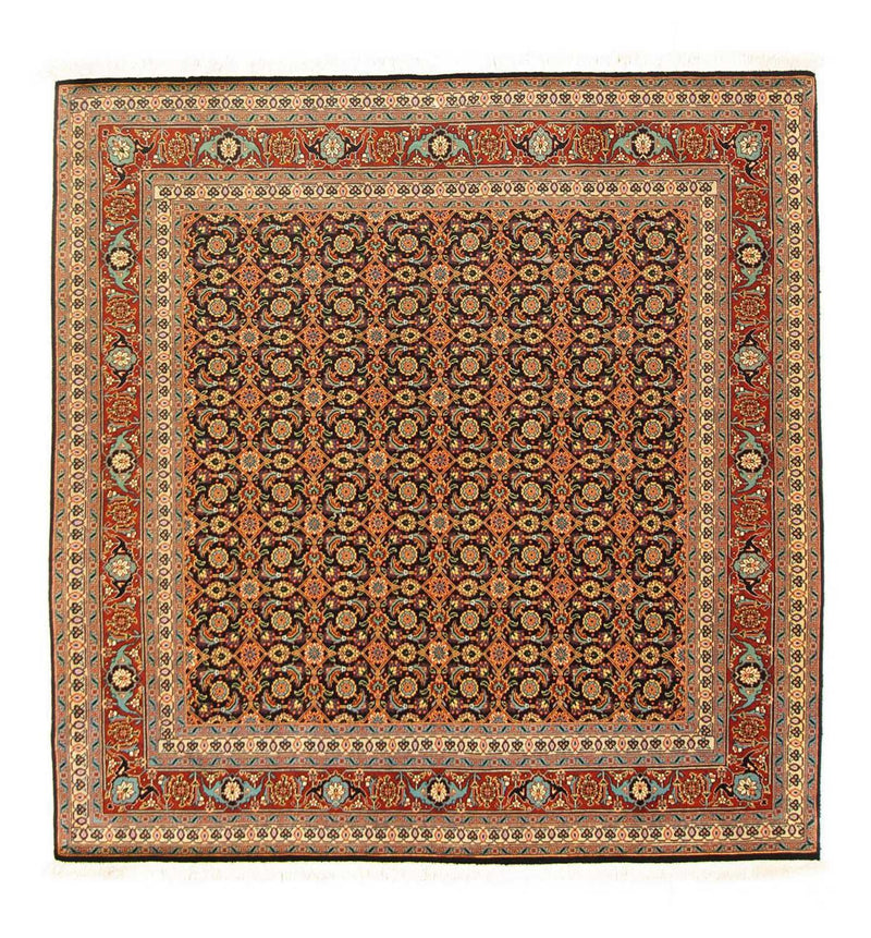 Persisk tæppe - Tabriz - Royal firkantet  - 156 x 155 cm - sort