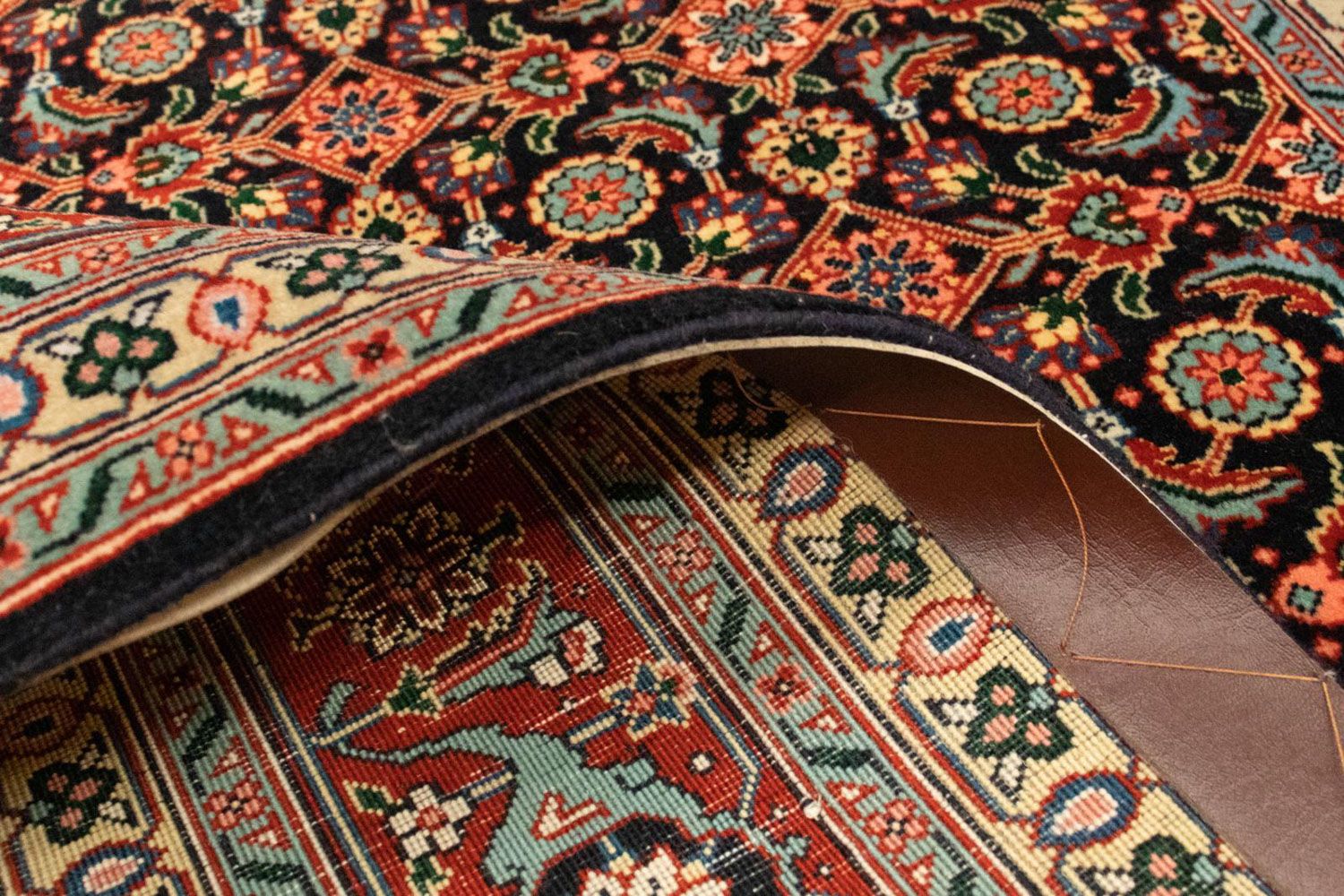 Persisk tæppe - Tabriz - Royal firkantet  - 156 x 155 cm - sort