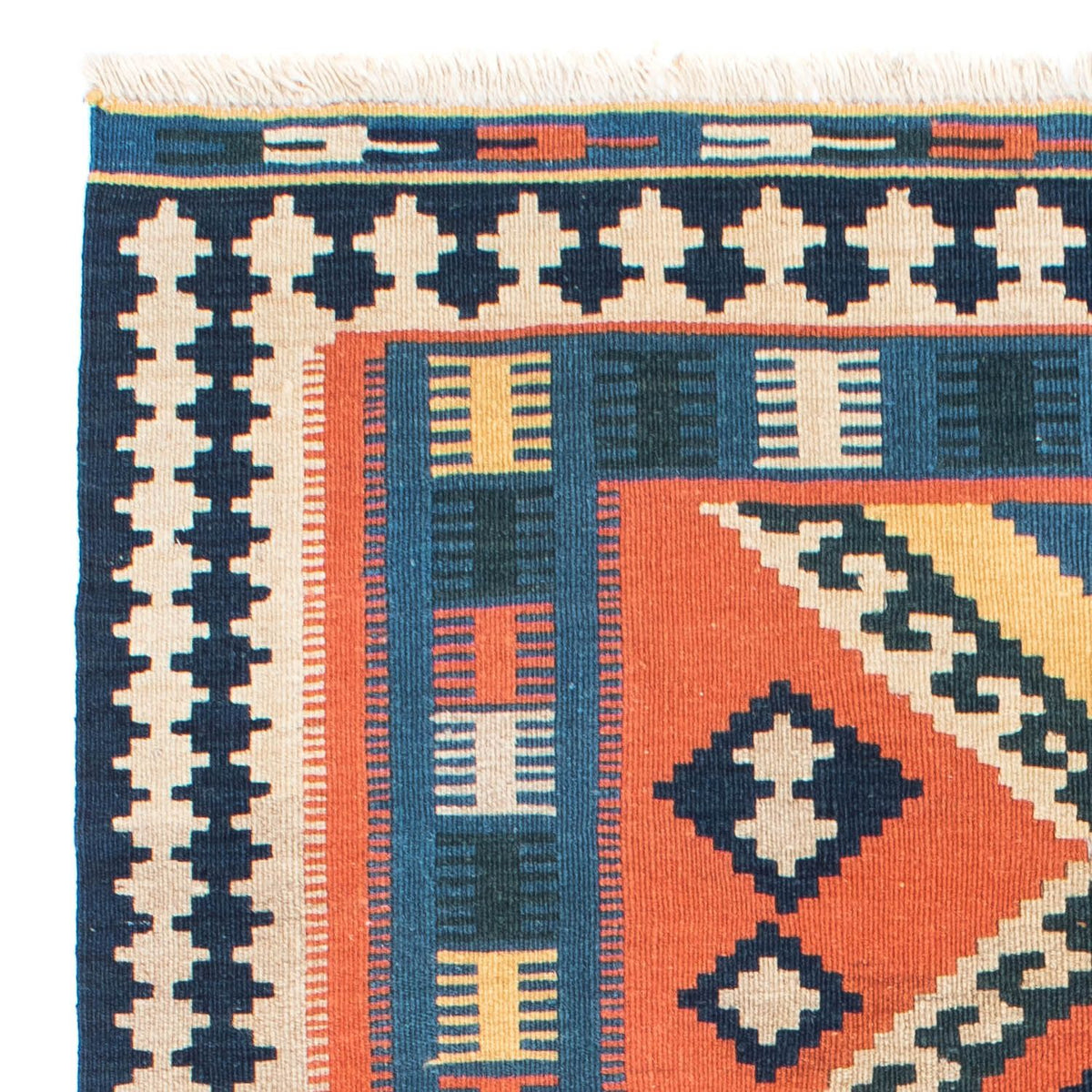 Kelim-tæppe - orientalsk - 192 x 123 cm - rust