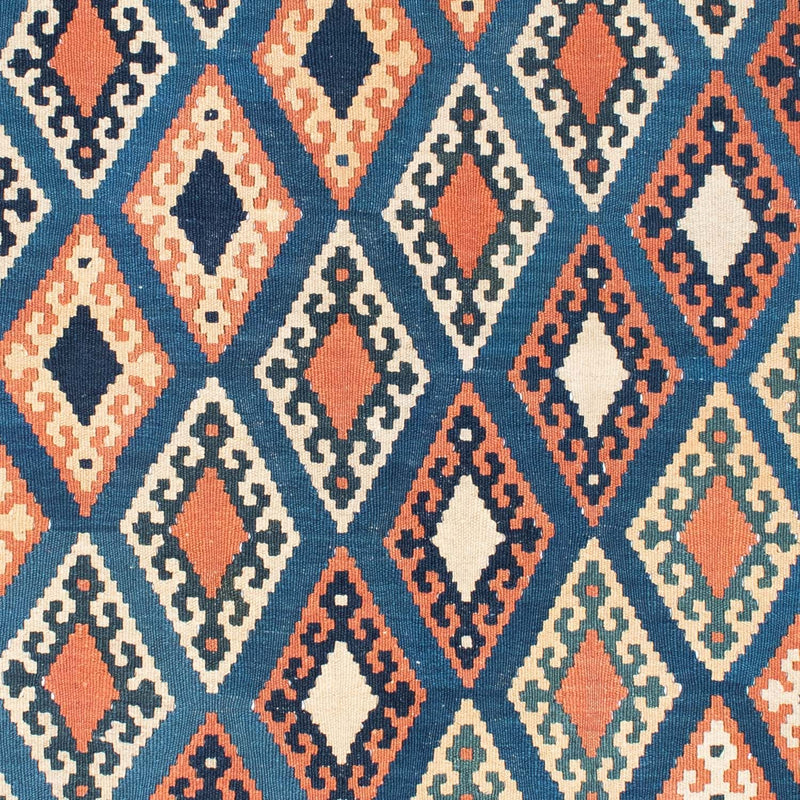 Kelim-tæppe - orientalsk - 222 x 158 cm - blå