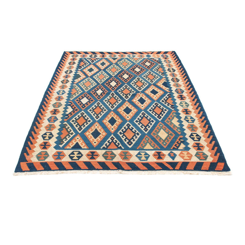 Kelim-tæppe - orientalsk - 222 x 158 cm - blå