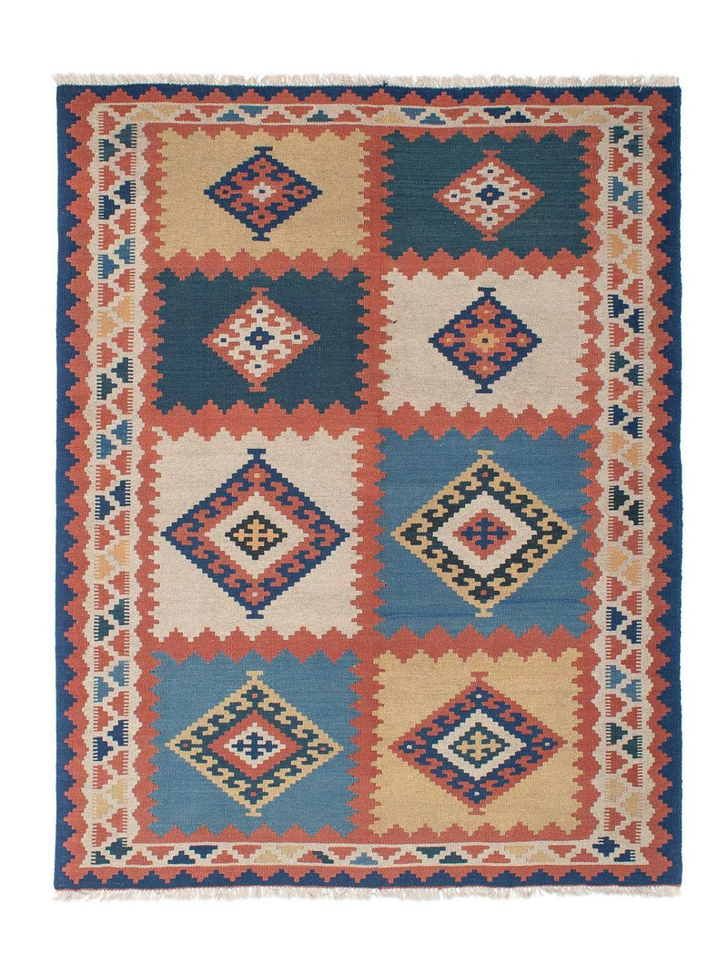 Kelim-tæppe - orientalsk - 216 x 161 cm - flerfarvet