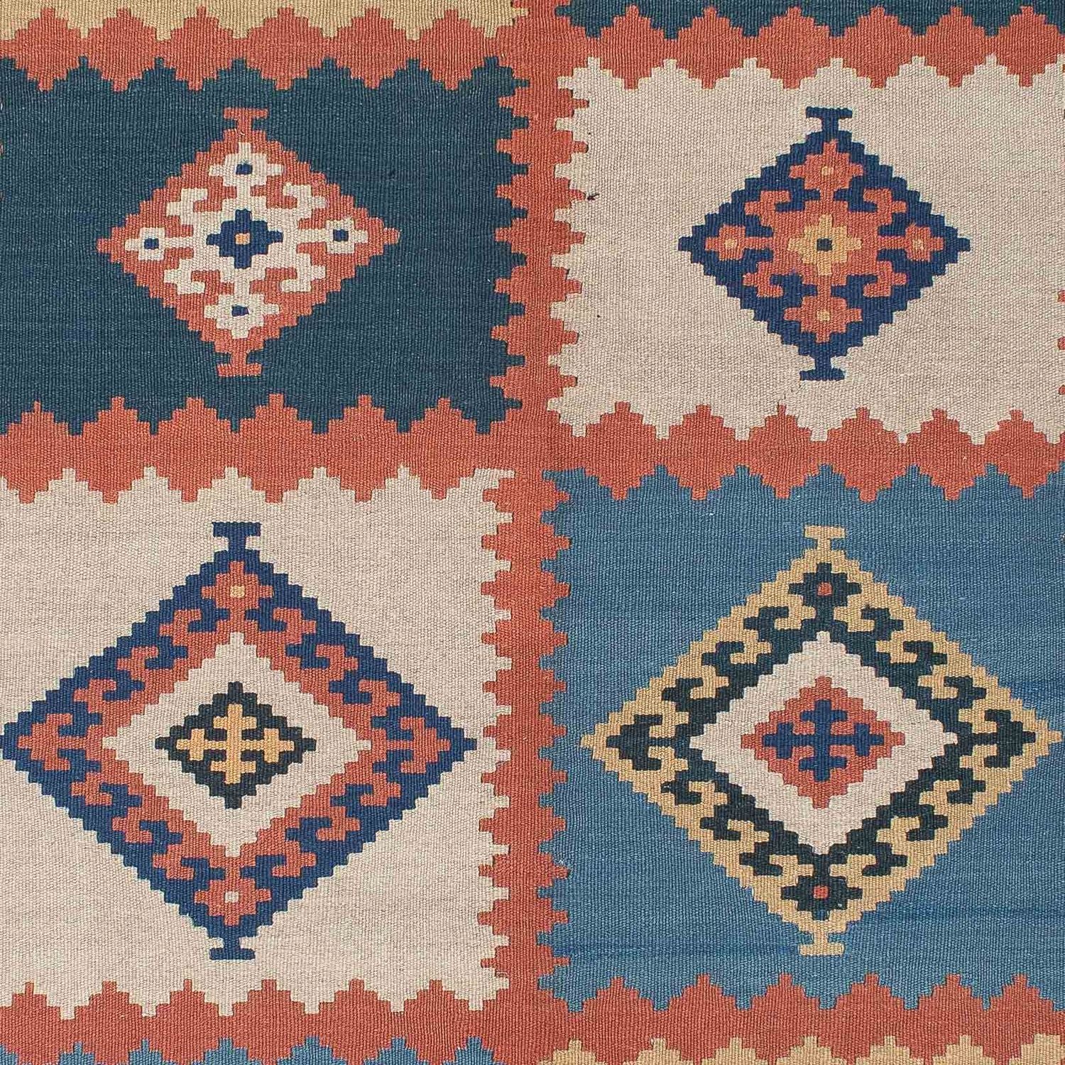 Kelim-tæppe - orientalsk - 216 x 161 cm - flerfarvet