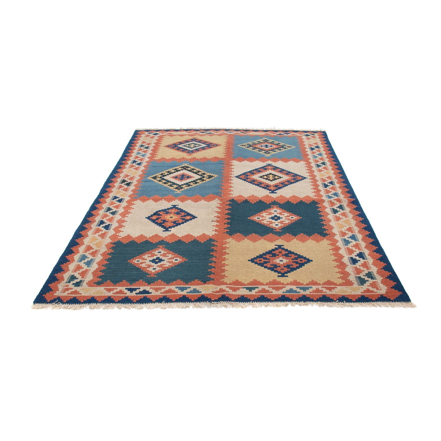 Kelim-tæppe - orientalsk - 216 x 161 cm - flerfarvet
