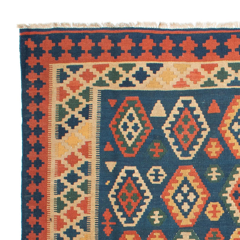 Kelim-tæppe - orientalsk - 232 x 194 cm - blå