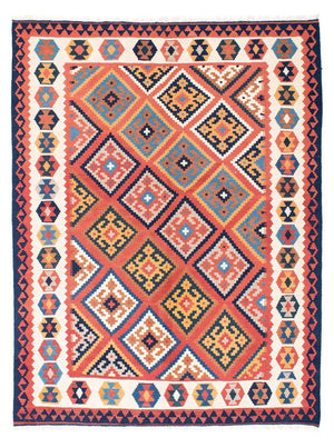 Kelim-tæppe - orientalsk - 206 x 156 cm - rust