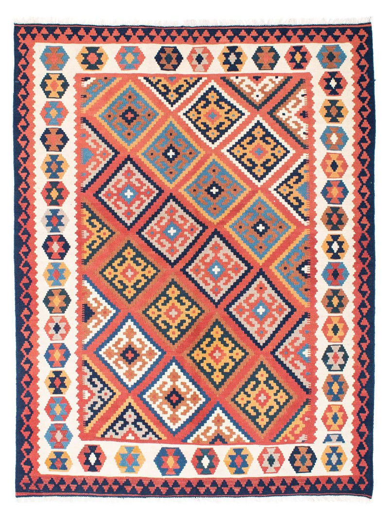 Kelim-tæppe - orientalsk - 206 x 156 cm - rust