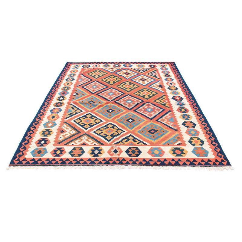 Kelim-tæppe - orientalsk - 206 x 156 cm - rust