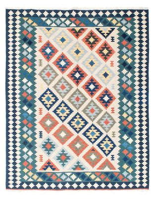 Kelim-tæppe - orientalsk - 196 x 155 cm - beige