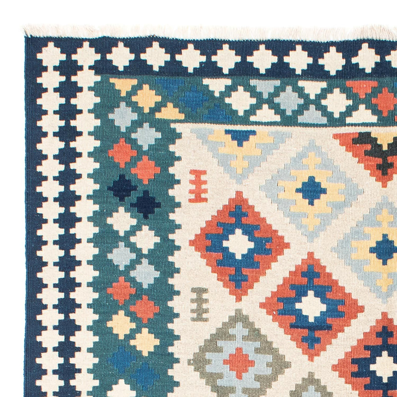 Kelim-tæppe - orientalsk - 196 x 155 cm - beige