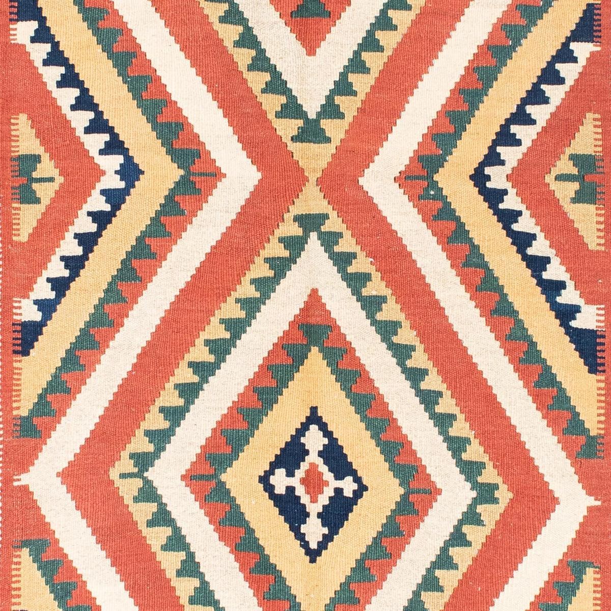 Kelim-tæppe - orientalsk - 212 x 146 cm - rust