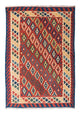 Kelim-tæppe - orientalsk - 206 x 156 cm - mørkerød