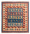 Kelim-tæppe - orientalsk firkantet  - 212 x 197 cm - blå