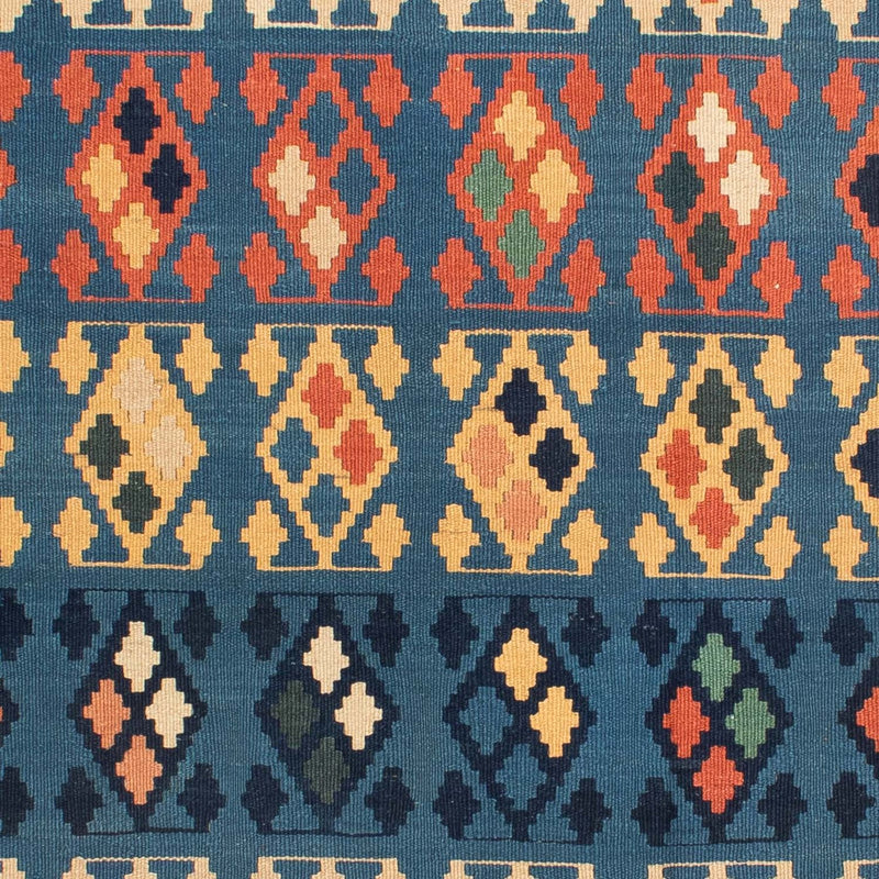 Kelim-tæppe - orientalsk firkantet  - 212 x 197 cm - blå