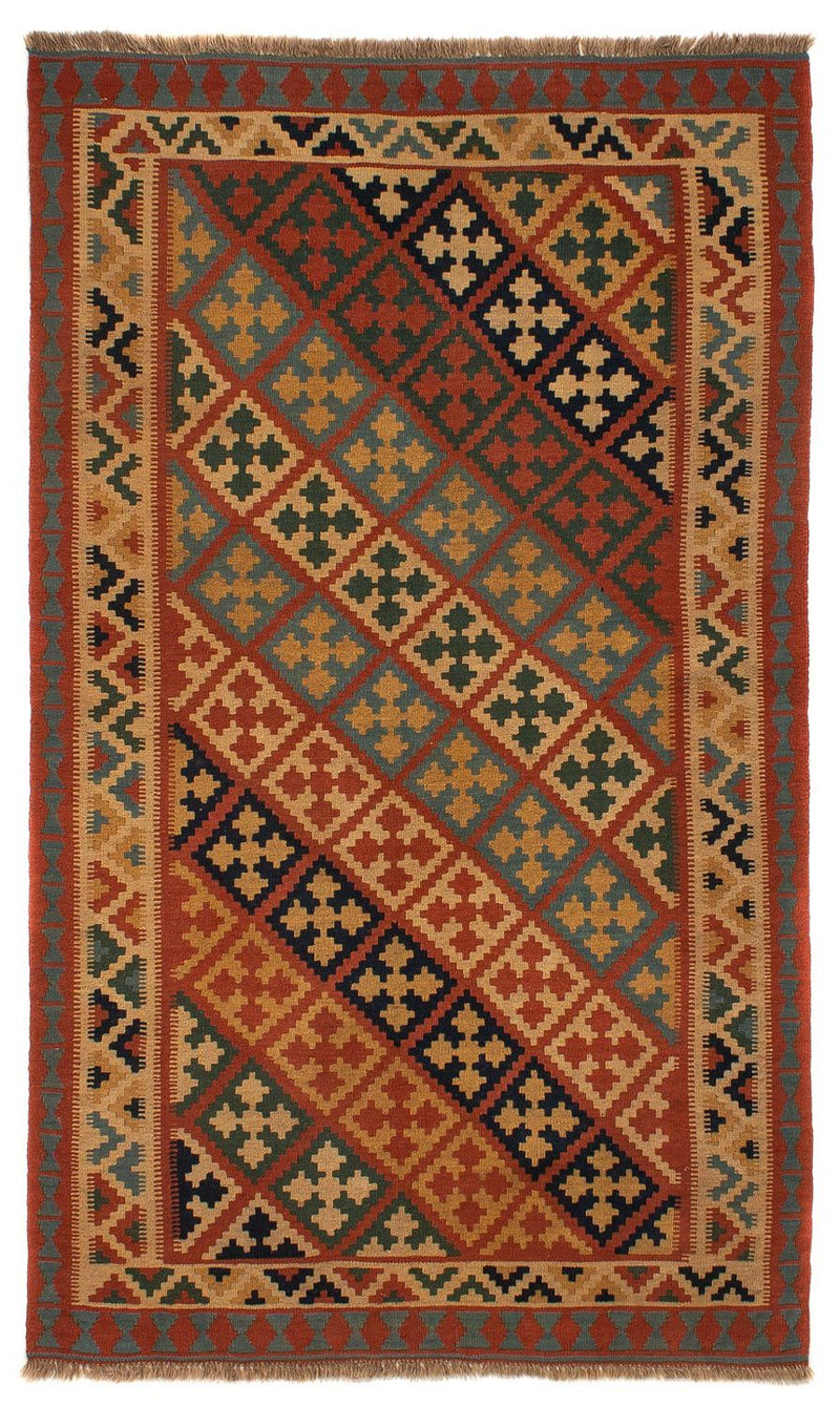Kelim-tæppe - orientalsk - 218 x 145 cm - brun