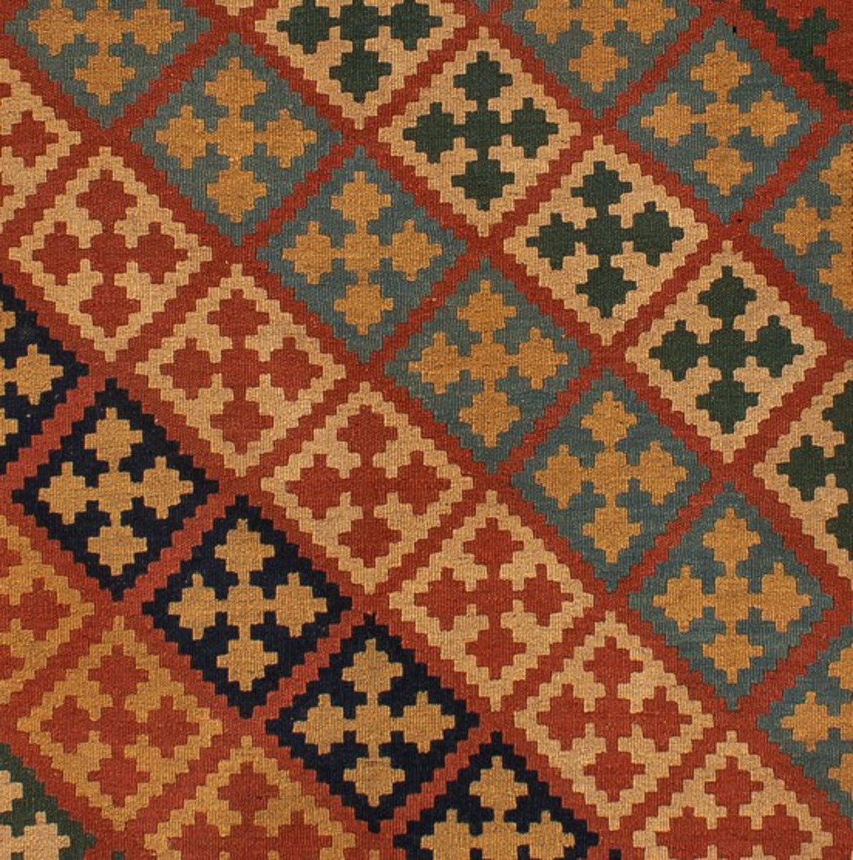 Kelim-tæppe - orientalsk - 218 x 145 cm - brun