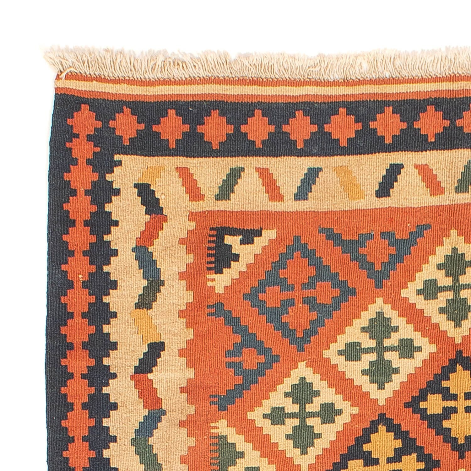 Kelim-tæppe - orientalsk - 195 x 124 cm - orange
