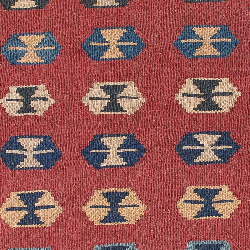 Kelim-tæppe - orientalsk - 163 x 112 cm - mørkerød