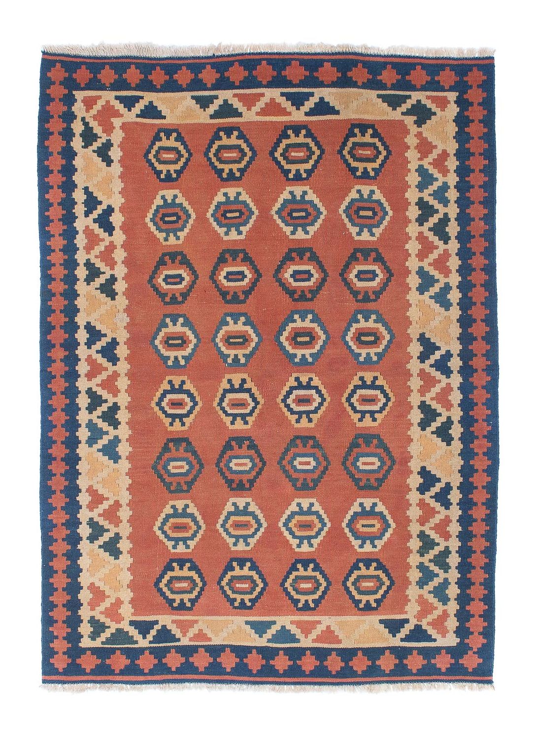 Kelim-tæppe - orientalsk - 169 x 121 cm - rust