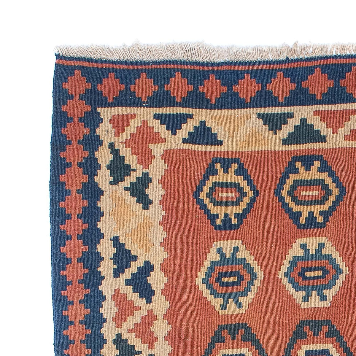 Kelim-tæppe - orientalsk - 169 x 121 cm - rust