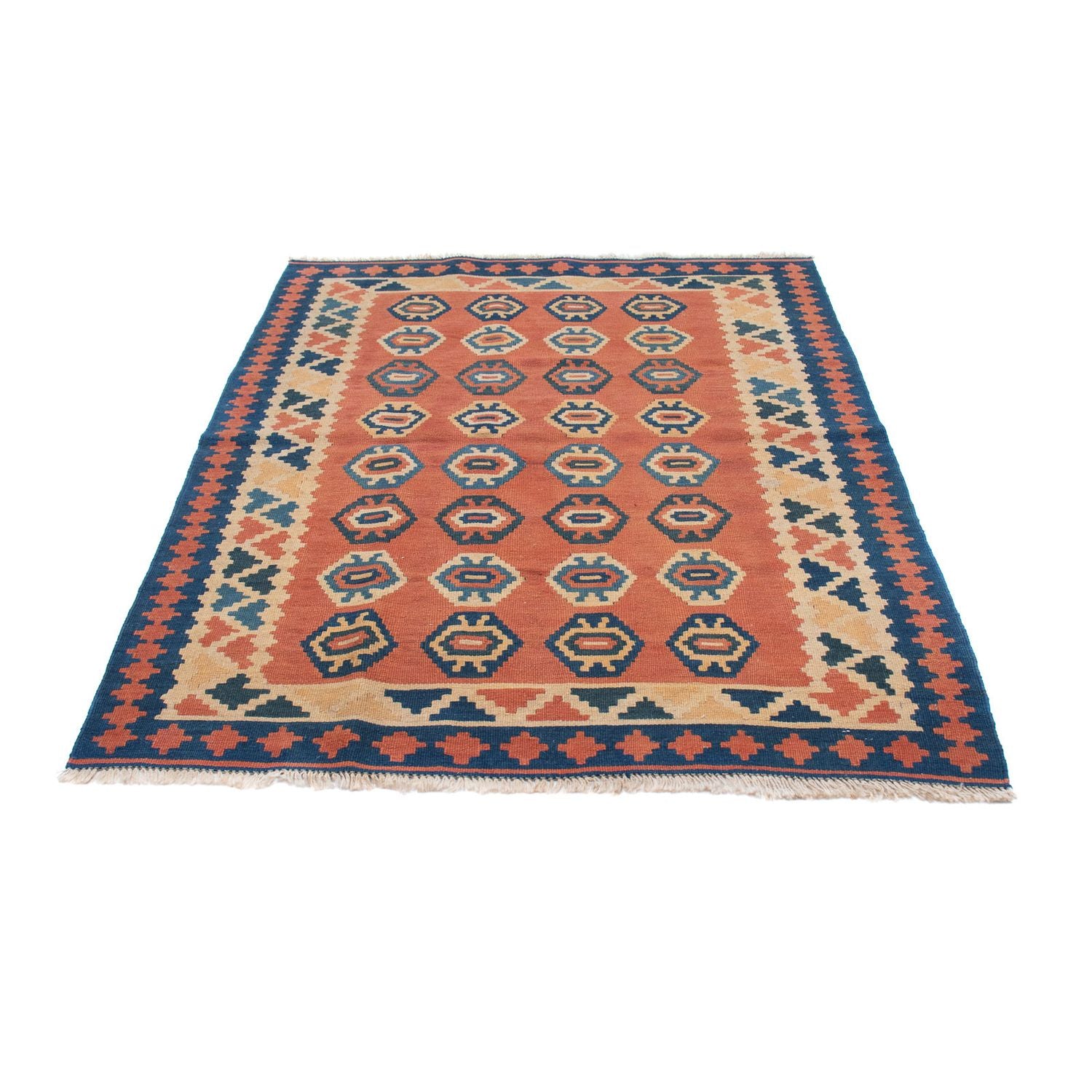 Kelim-tæppe - orientalsk - 169 x 121 cm - rust