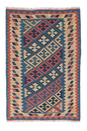 Kelim-tæppe - orientalsk - 175 x 116 cm - blå