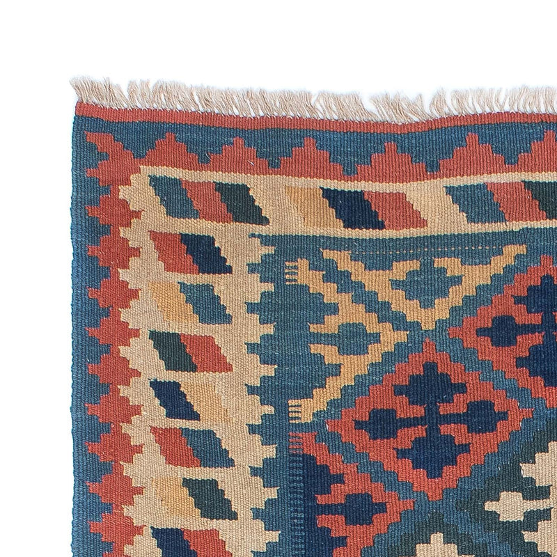 Kelim-tæppe - orientalsk - 175 x 116 cm - blå