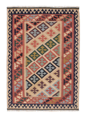 Kelim-tæppe - orientalsk - 158 x 110 cm - flerfarvet