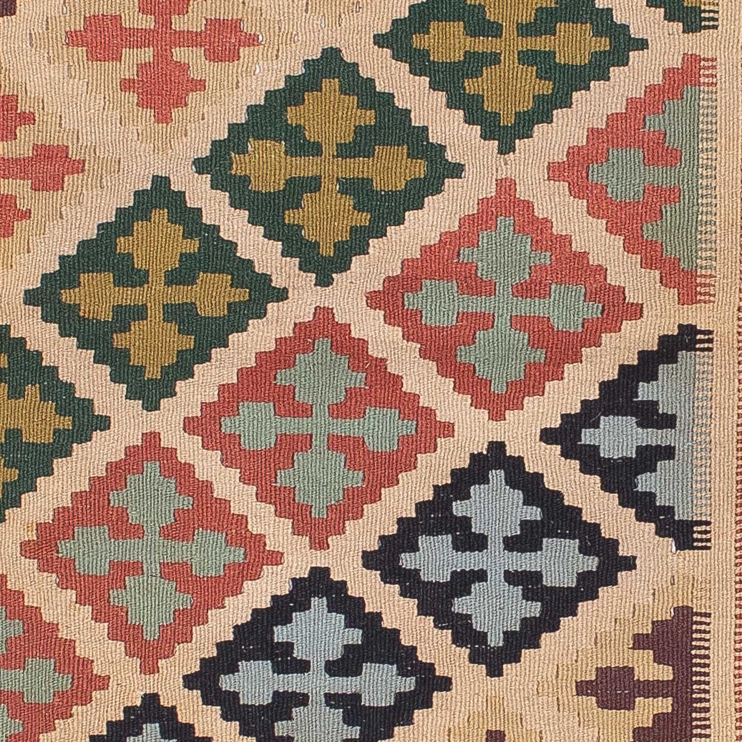 Kelim-tæppe - orientalsk - 158 x 110 cm - flerfarvet