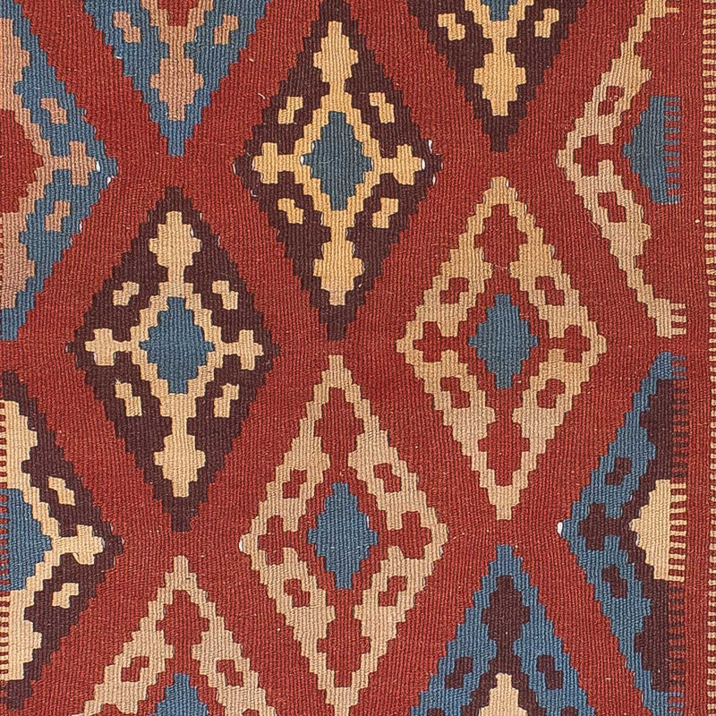 Kelim-tæppe - orientalsk - 170 x 114 cm - mørkerød