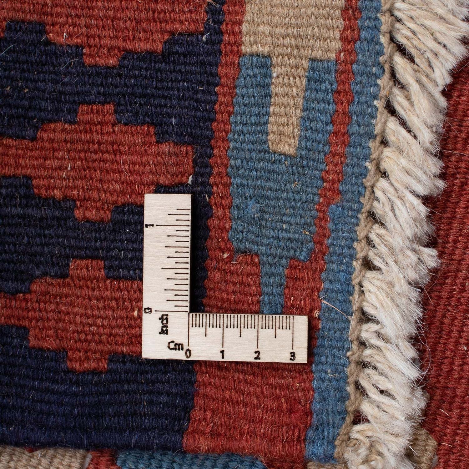 Kelim-tæppe - orientalsk - 170 x 114 cm - mørkerød