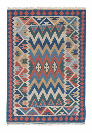 Kelim-tæppe - orientalsk - 168 x 116 cm - flerfarvet